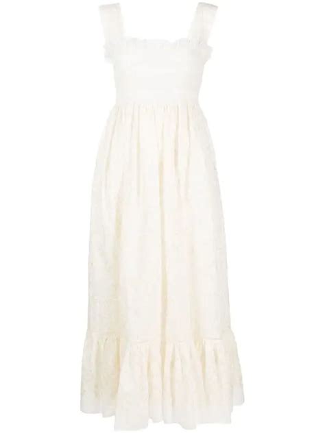 broderie anglaise dress gucci|Gucci Broderie Anglaise Cotton Midi Dress .